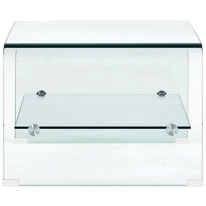 Soffbord DIV. genomskinlig 50x45x33 cm härdat glas