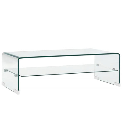 Soffbord DIV. genomskinlig 98x45x31 cm härdat glas