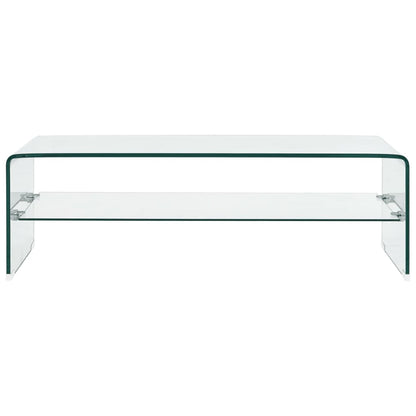 Soffbord DIV. genomskinlig 98x45x31 cm härdat glas