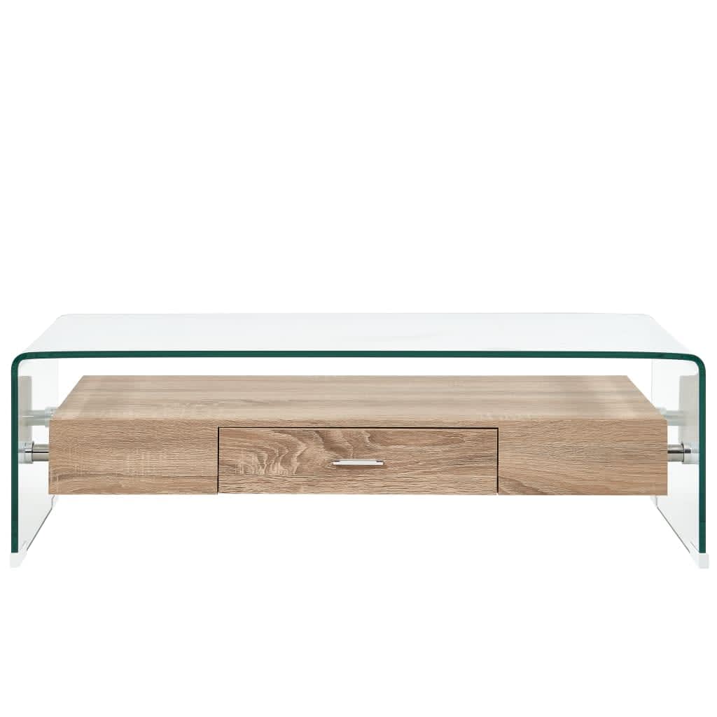 Soffbord DIV. genomskinligt 98x45x31 cm härdat glas
