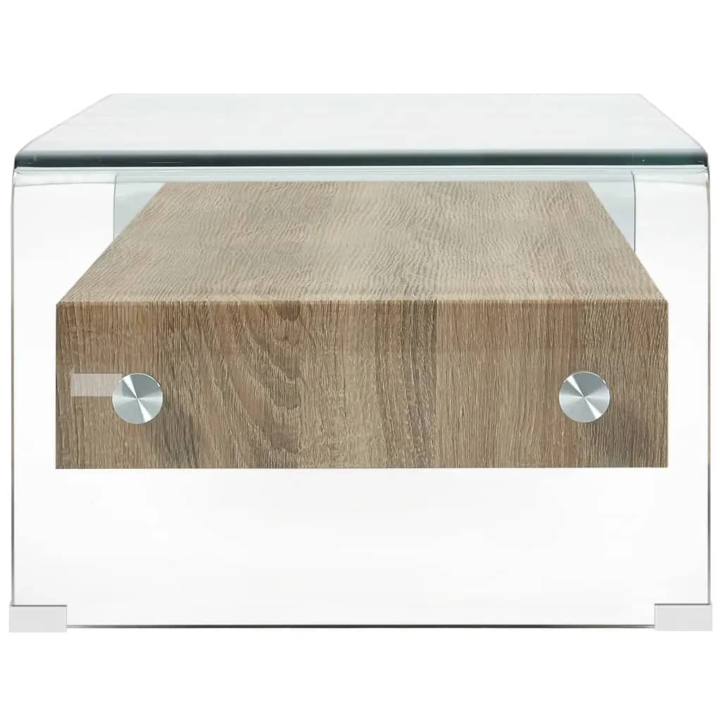 Soffbord DIV. genomskinligt 98x45x31 cm härdat glas