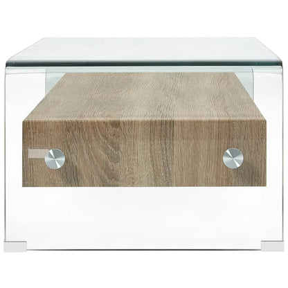 Soffbord DIV. genomskinligt 98x45x31 cm härdat glas