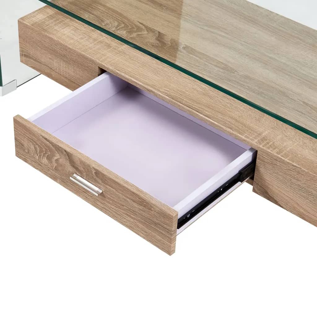 Soffbord DIV. genomskinligt 98x45x31 cm härdat glas