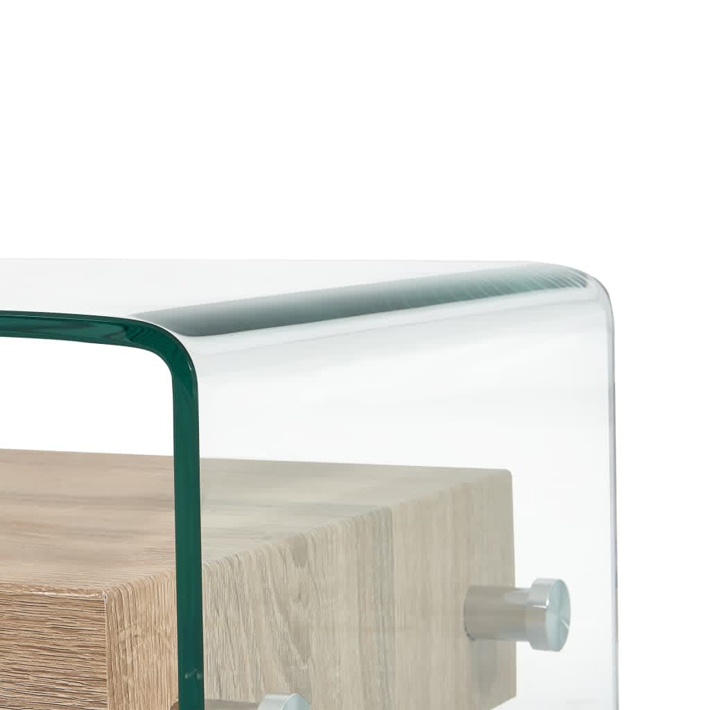 Soffbord DIV. genomskinligt 98x45x31 cm härdat glas