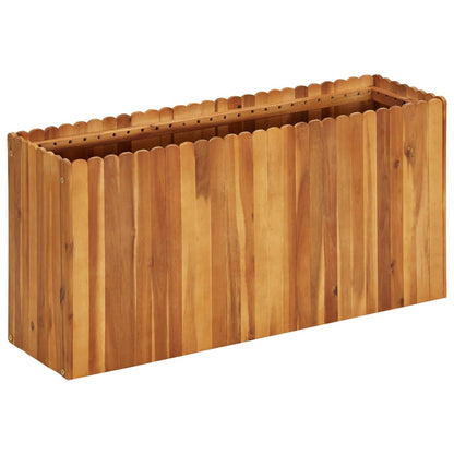 Utomhus Blomkruka Trä upphöjd 100x30x50 cm massivt akaciaträ