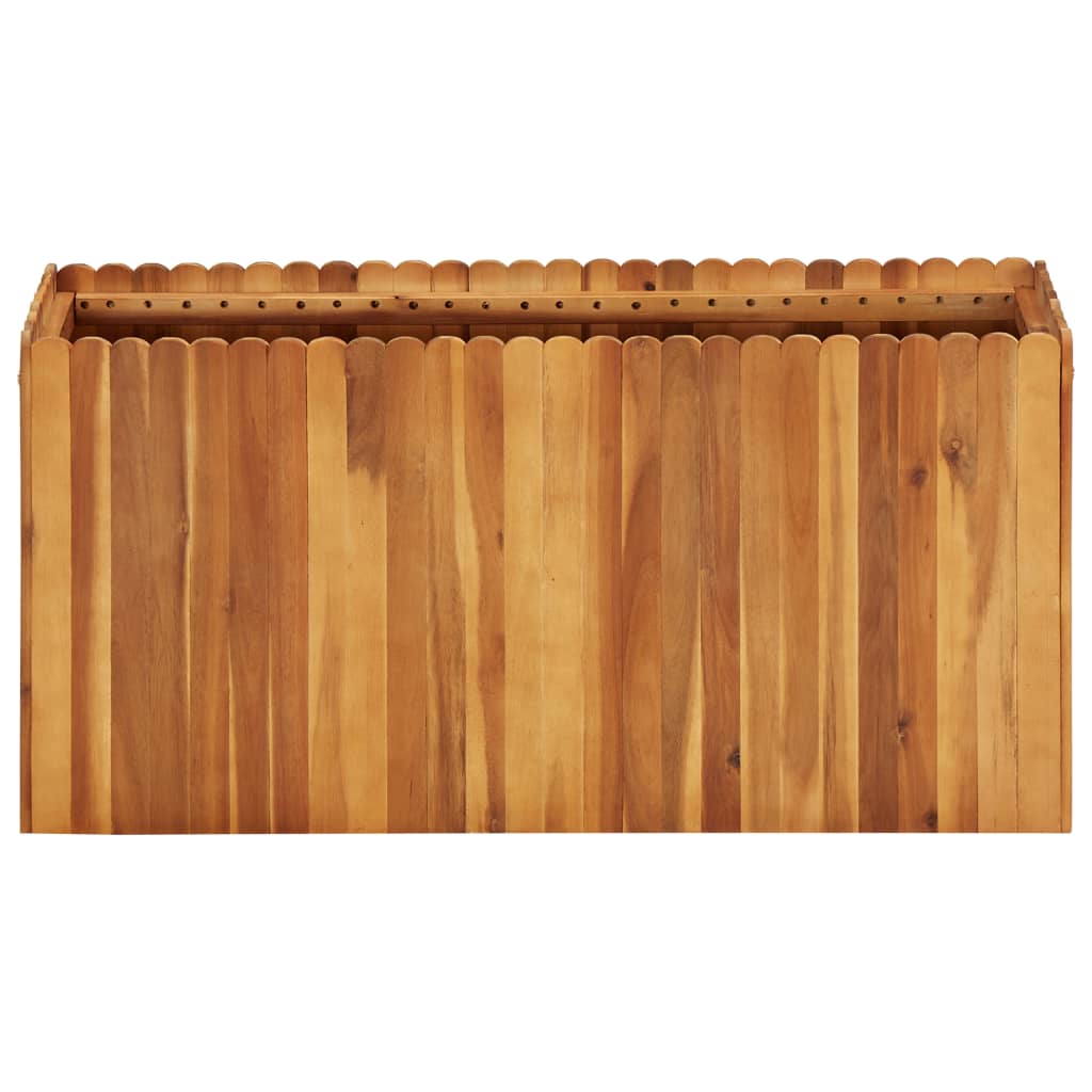 Utomhus Blomkruka Trä upphöjd 100x30x50 cm massivt akaciaträ