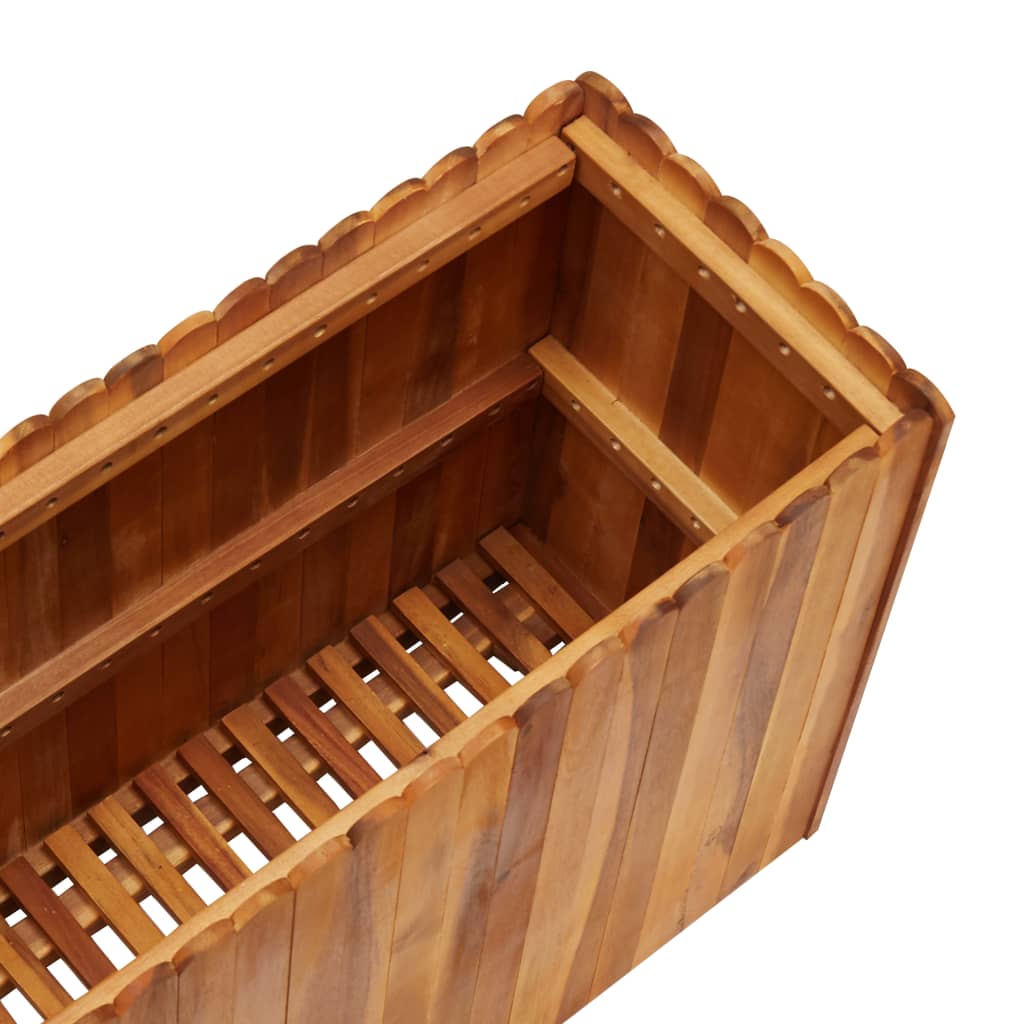 Utomhus Blomkruka Trä upphöjd 100x30x50 cm massivt akaciaträ