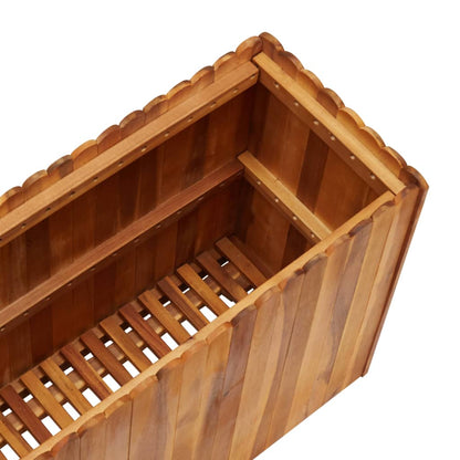 Utomhus Blomkruka Trä upphöjd 100x30x50 cm massivt akaciaträ