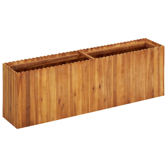 Utomhus Blomkruka Trä upphöjd 150x30x50 cm massivt akaciaträ
