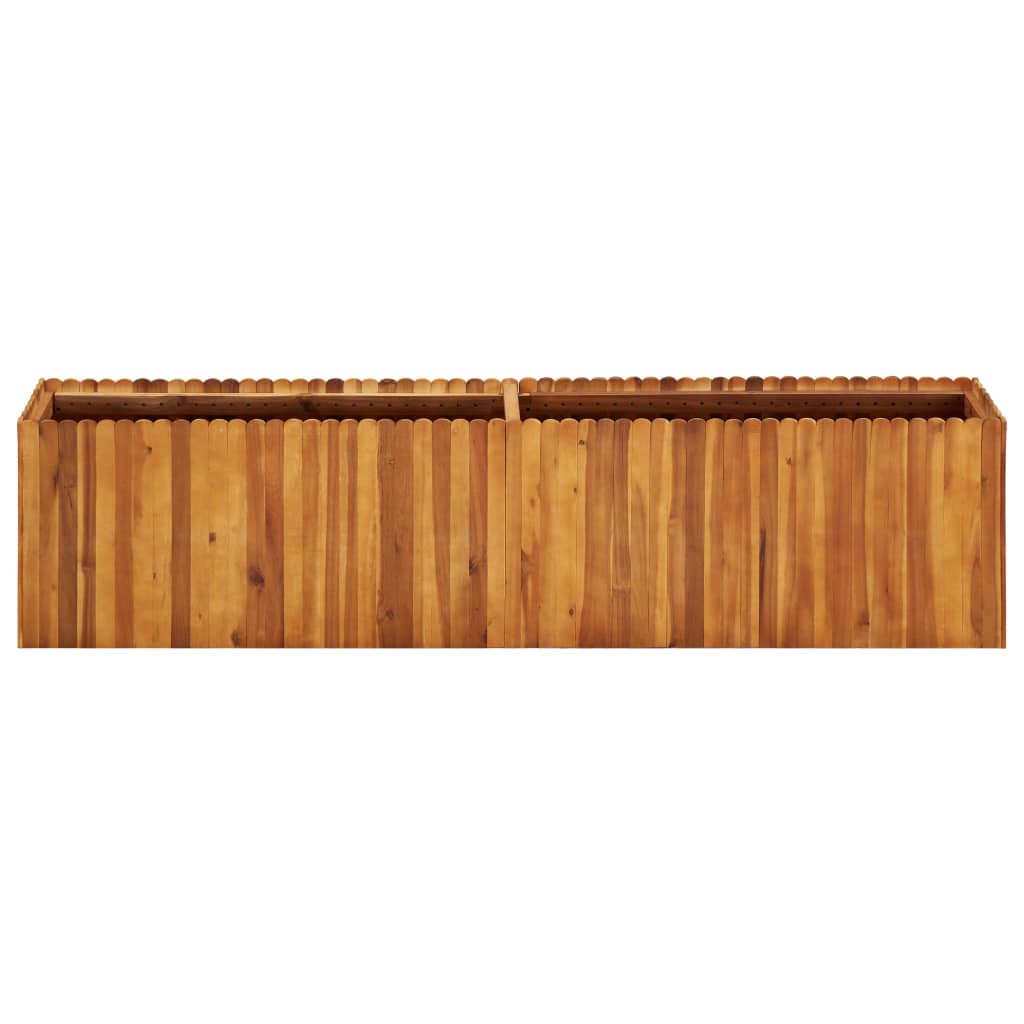 Utomhus Blomkruka Trä upphöjd 200x30x50 cm massivt akaciaträ
