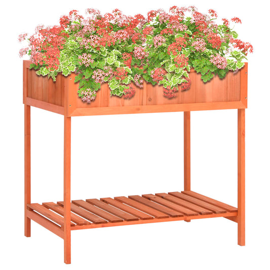 Utomhus Blomkruka Trä för örter 80x60x80 cm massivt granträ
