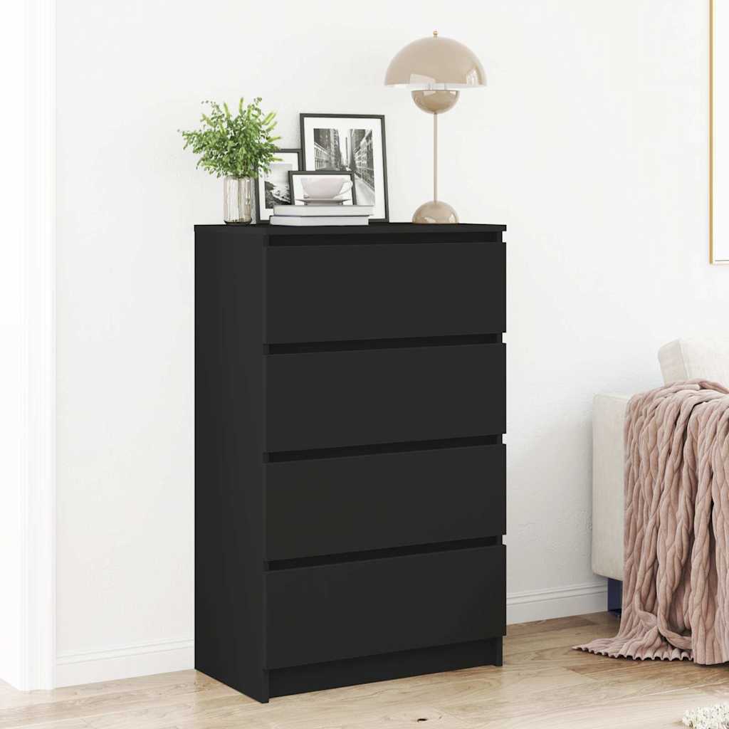 Byrå Svart 60x35x98,5 cm