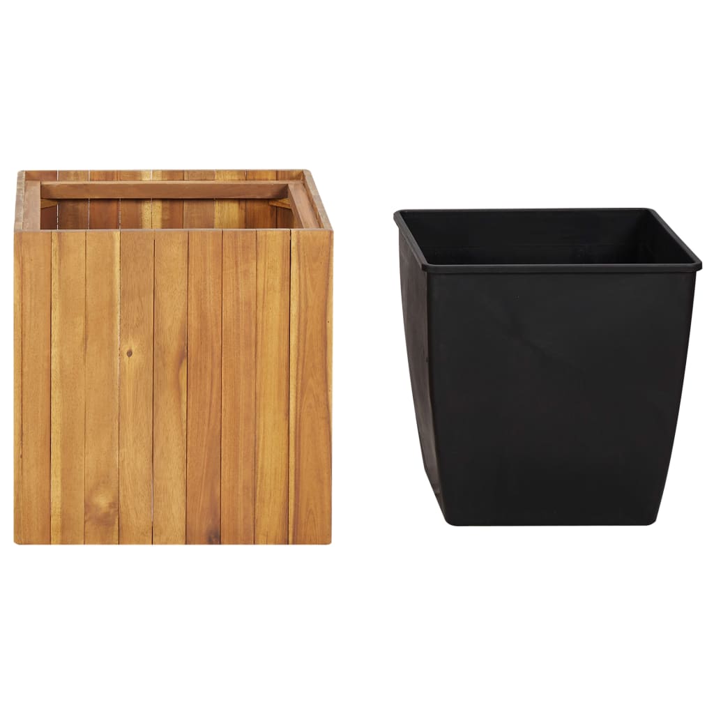 Utomhus Blomkruka Trä upphöjd 43,5x43,5x44 cm massivt akaciaträ