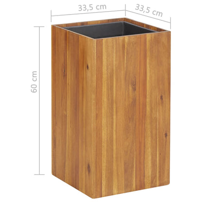 Utomhus Blomkruka Trä upphöjd 33,5x33,5x60 cm massivt akaciaträ