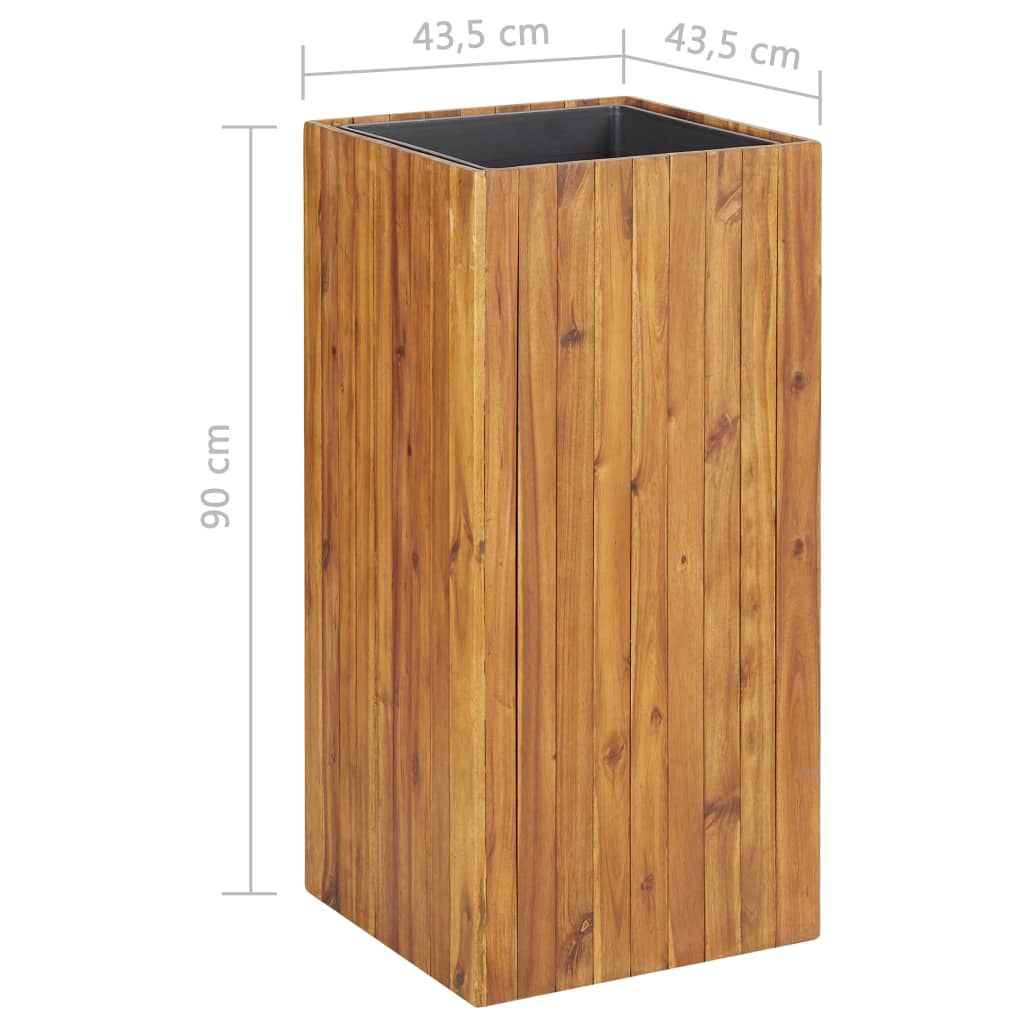Utomhus Blomkruka Trä upphöjd 43,5x43,5x90 cm massivt akaciaträ