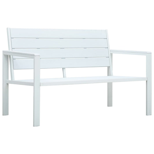 Trädgårdsbänk Metall 120 cm HDPE träutseende