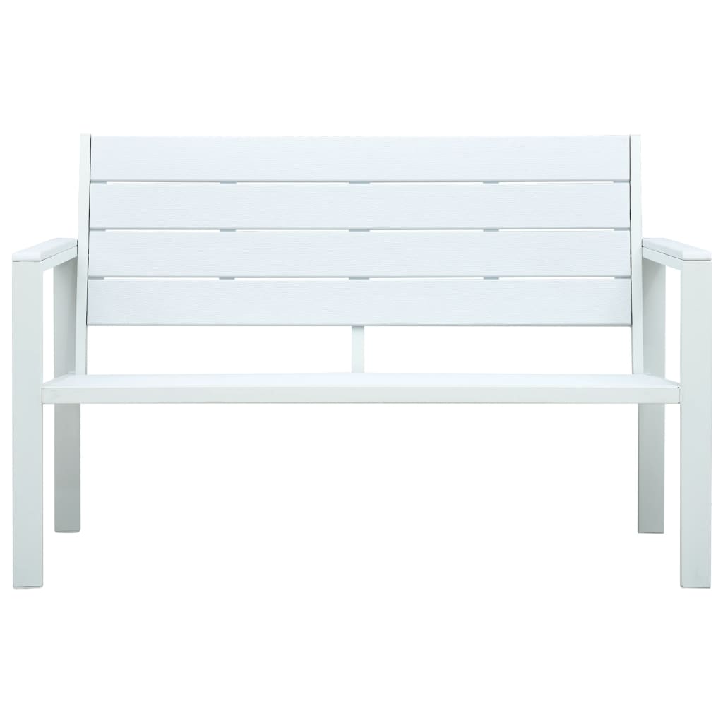 Trädgårdsbänk Metall 120 cm HDPE träutseende
