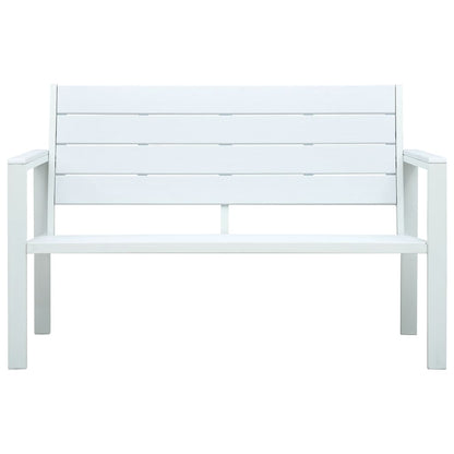 Trädgårdsbänk Metall 120 cm HDPE träutseende