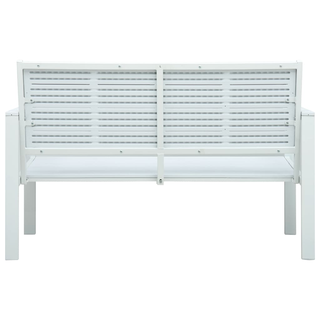 Trädgårdsbänk Metall 120 cm HDPE träutseende