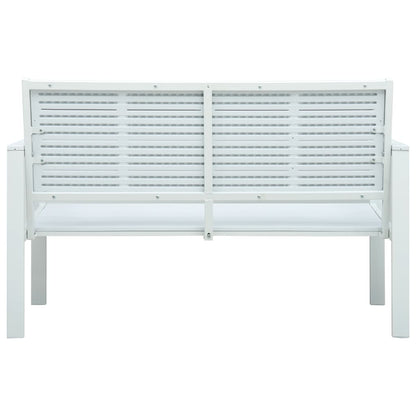Trädgårdsbänk Metall 120 cm HDPE träutseende