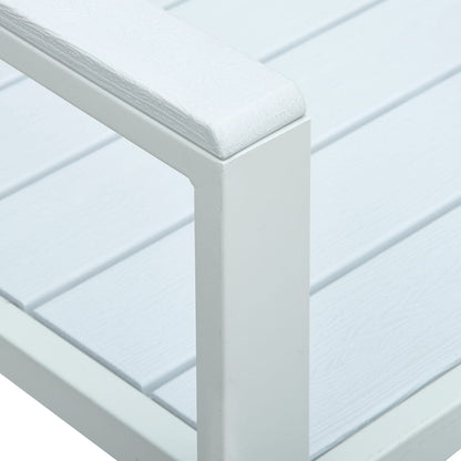 Trädgårdsbänk Metall 120 cm HDPE träutseende