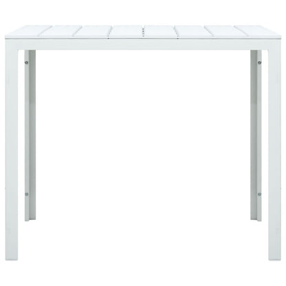 Soffbord Vit 78x78x74 cm HDPE träutseende