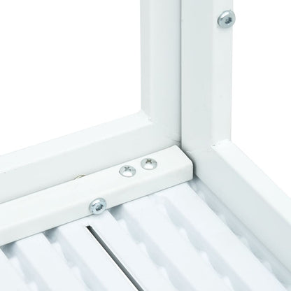 Soffbord Vit 78x78x74 cm HDPE träutseende