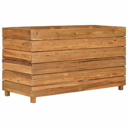 Utomhus Blomkruka Trä 100x40x55 cm återvunnet teakträ och stål