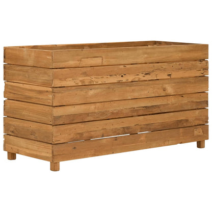 Utomhus Blomkruka Trä 100x40x55 cm återvunnet teakträ och stål