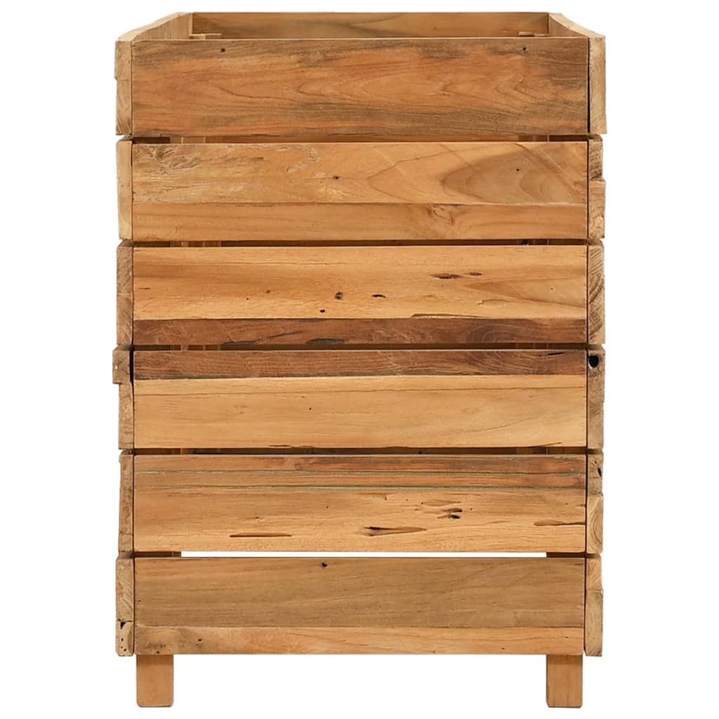 Utomhus Blomkruka Trä 100x40x55 cm återvunnet teakträ och stål