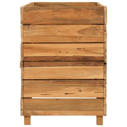 Utomhus Blomkruka Trä 100x40x55 cm återvunnet teakträ och stål