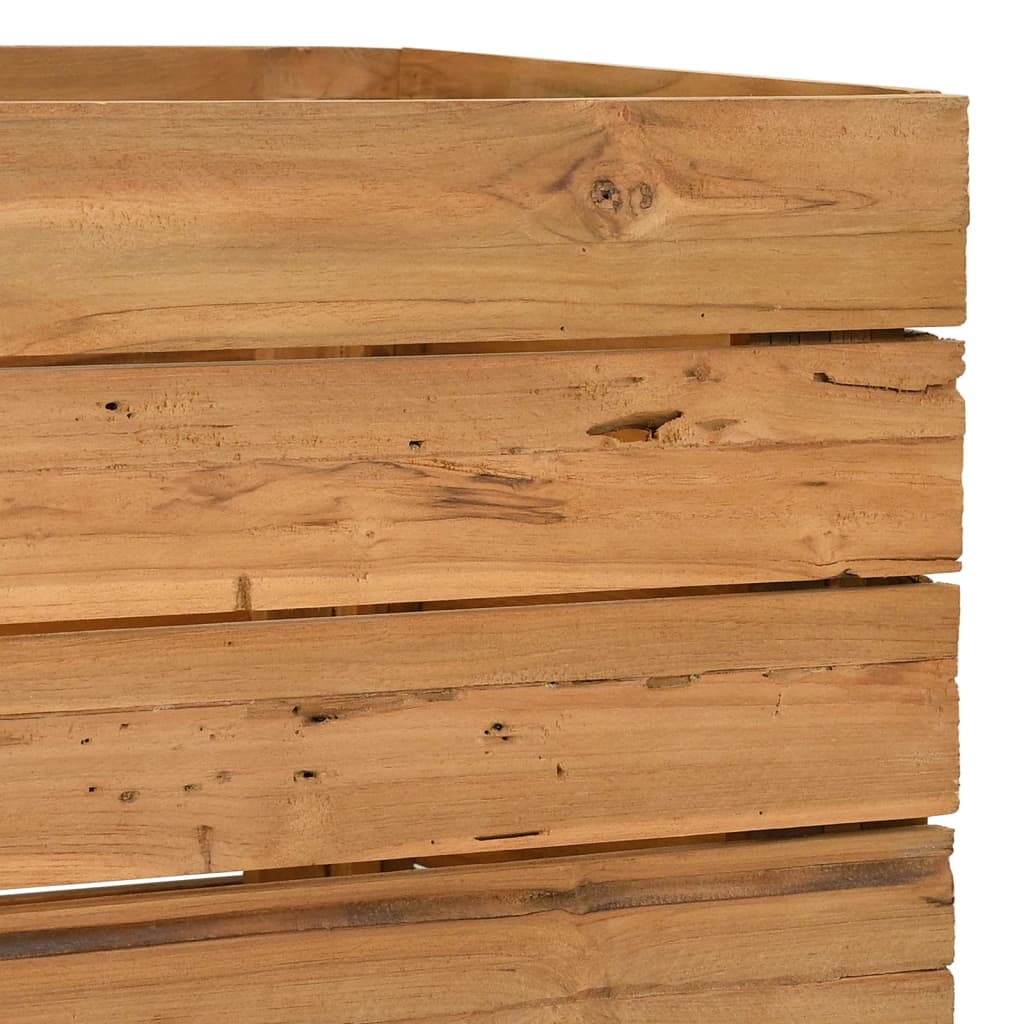 Utomhus Blomkruka Trä 100x40x55 cm återvunnet teakträ och stål