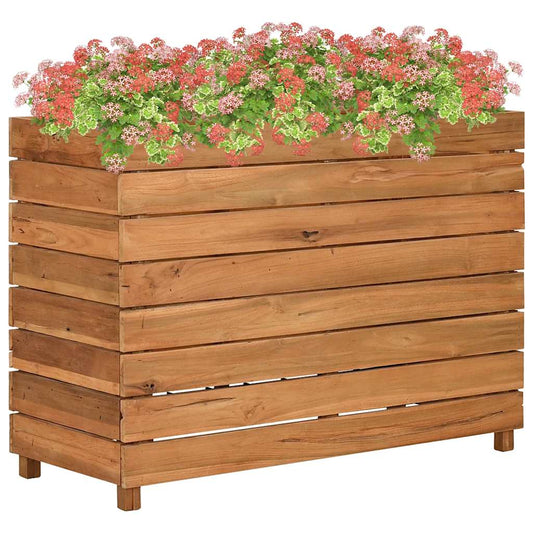 Utomhus Blomkruka Trä 100x40x72 cm återvunnet teakträ och stål