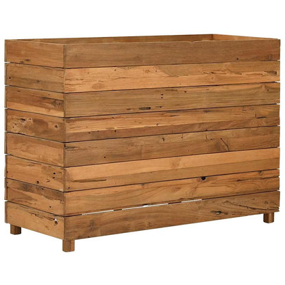 Utomhus Blomkruka Trä 100x40x72 cm återvunnet teakträ och stål