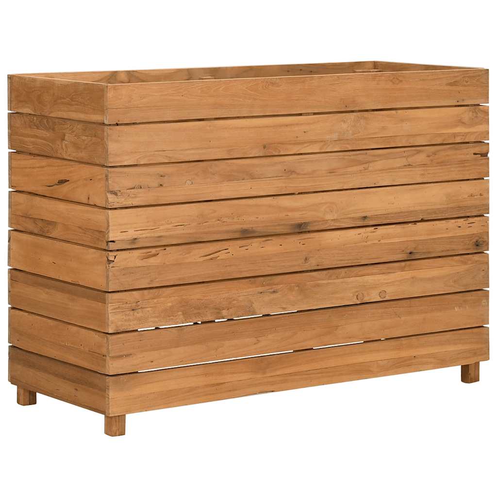 Utomhus Blomkruka Trä 100x40x72 cm återvunnet teakträ och stål
