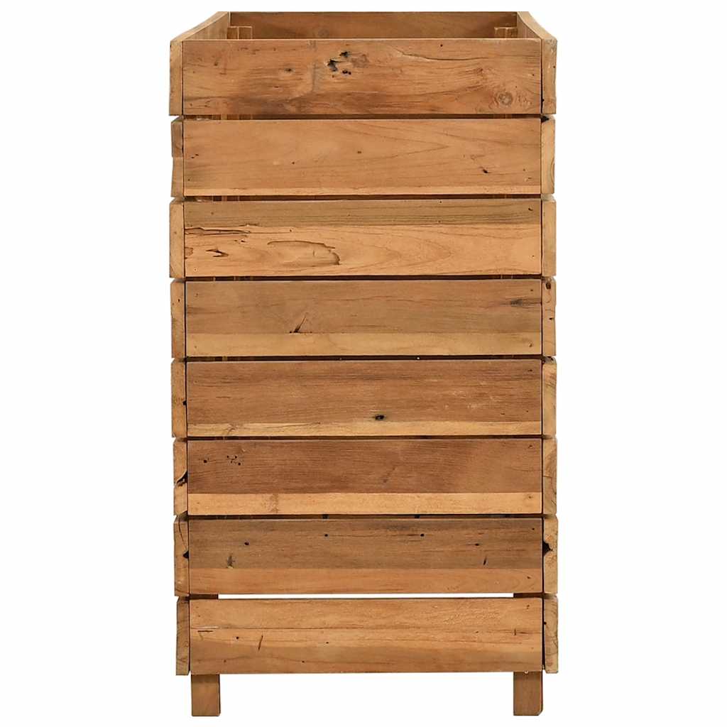 Utomhus Blomkruka Trä 100x40x72 cm återvunnet teakträ och stål