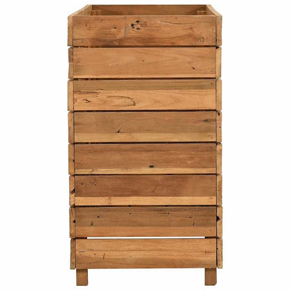 Utomhus Blomkruka Trä 100x40x72 cm återvunnet teakträ och stål