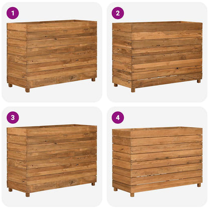 Utomhus Blomkruka Trä 100x40x72 cm återvunnet teakträ och stål