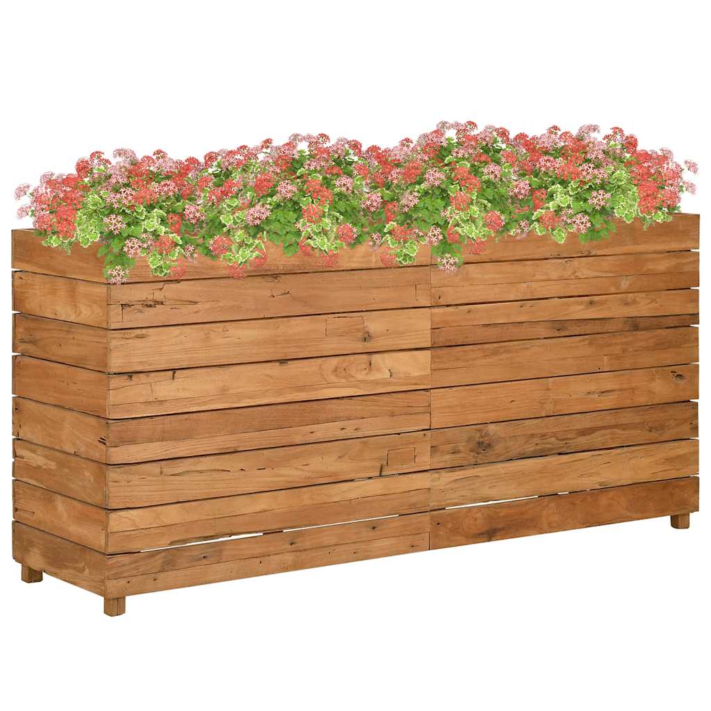 Utomhus Blomkruka Trä 150x40x72 cm återvunnet teakträ och stål