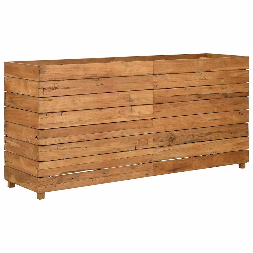 Utomhus Blomkruka Trä 150x40x72 cm återvunnet teakträ och stål