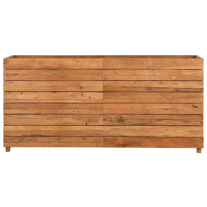 Utomhus Blomkruka Trä 150x40x72 cm återvunnet teakträ och stål