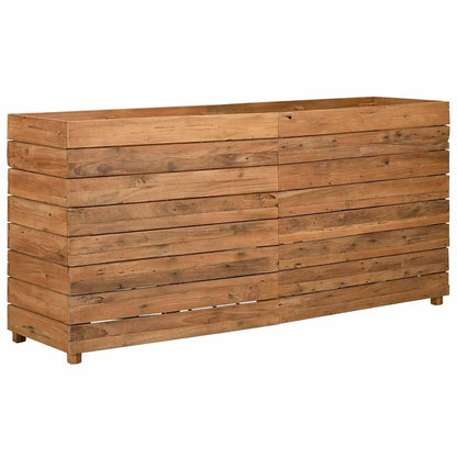 Utomhus Blomkruka Trä 150x40x72 cm återvunnet teakträ och stål