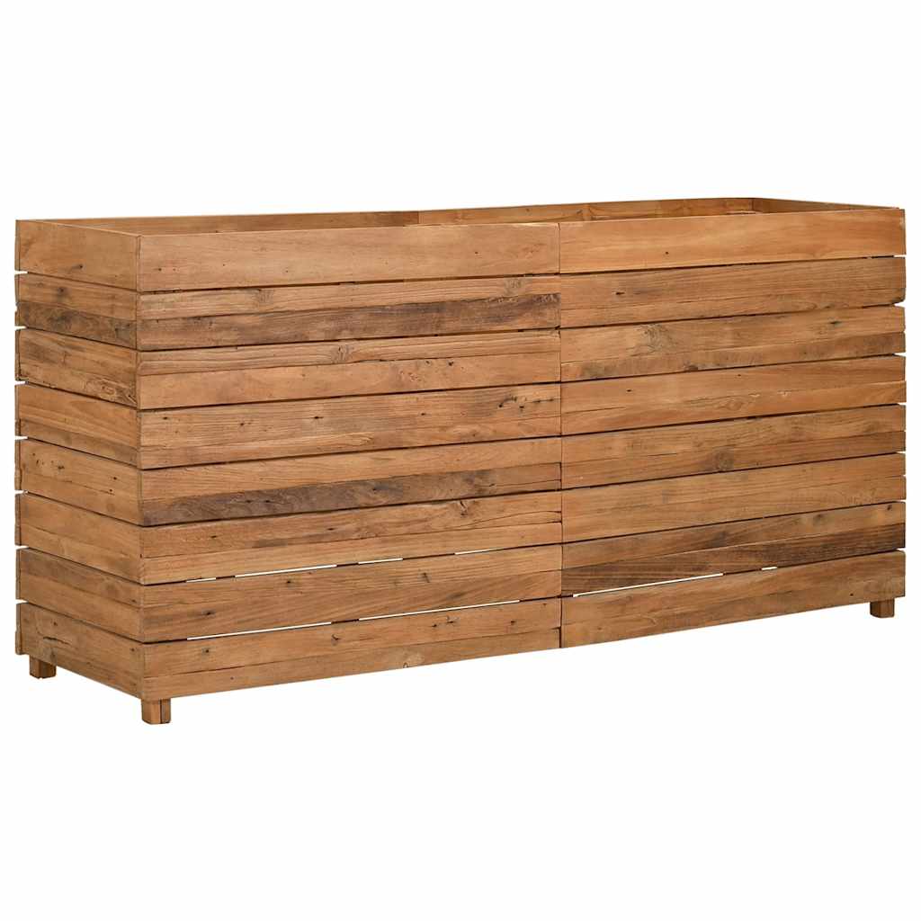 Utomhus Blomkruka Trä 150x40x72 cm återvunnet teakträ och stål
