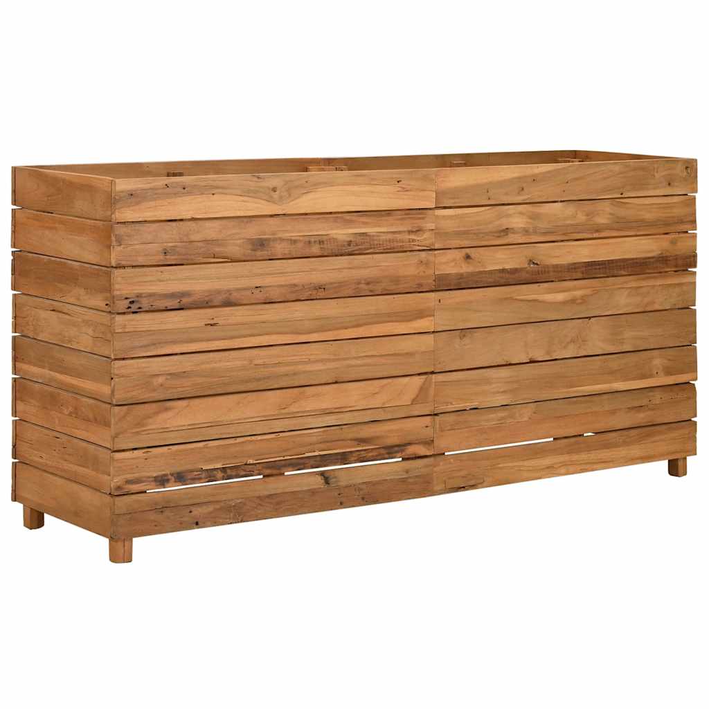 Utomhus Blomkruka Trä 150x40x72 cm återvunnet teakträ och stål