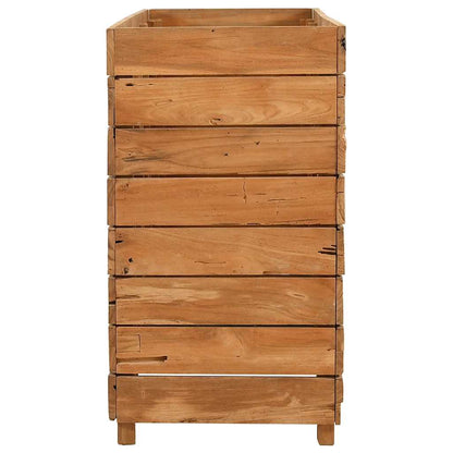 Utomhus Blomkruka Trä 150x40x72 cm återvunnet teakträ och stål