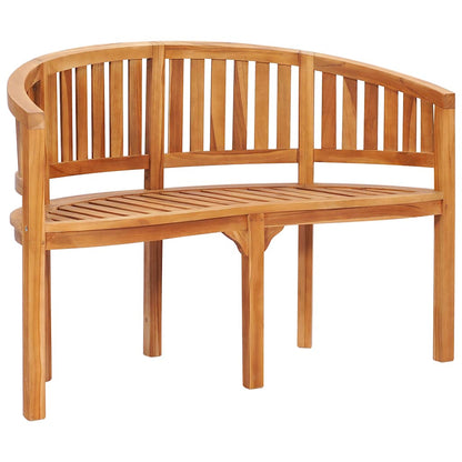 Trädgårdsbänk Trä Bananbänk 120 cm massiv teak