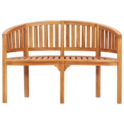 Trädgårdsbänk Trä Bananbänk 120 cm massiv teak