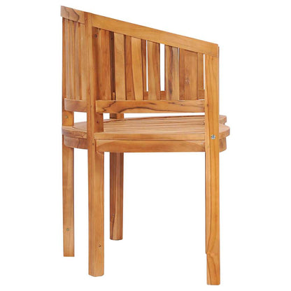 Trädgårdsbänk Trä Bananbänk 120 cm massiv teak
