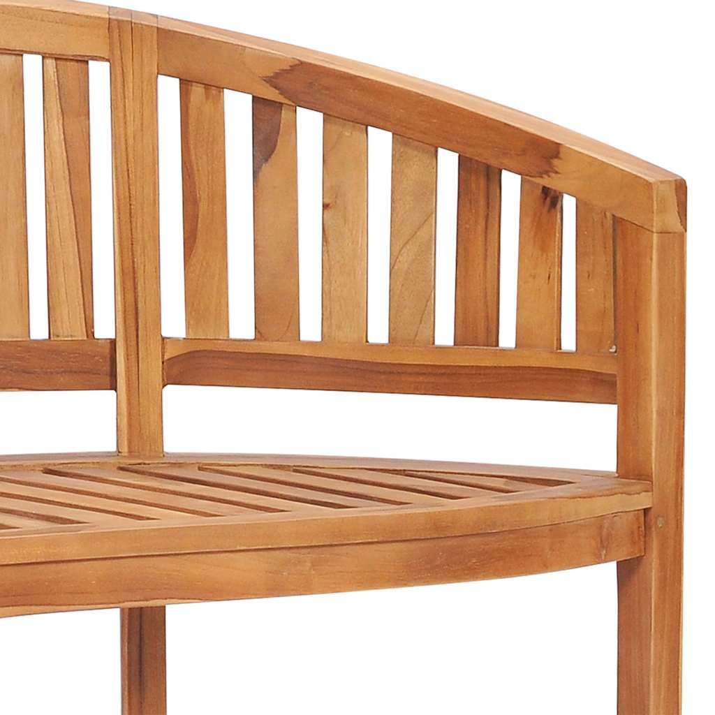 Trädgårdsbänk Trä Bananbänk 120 cm massiv teak