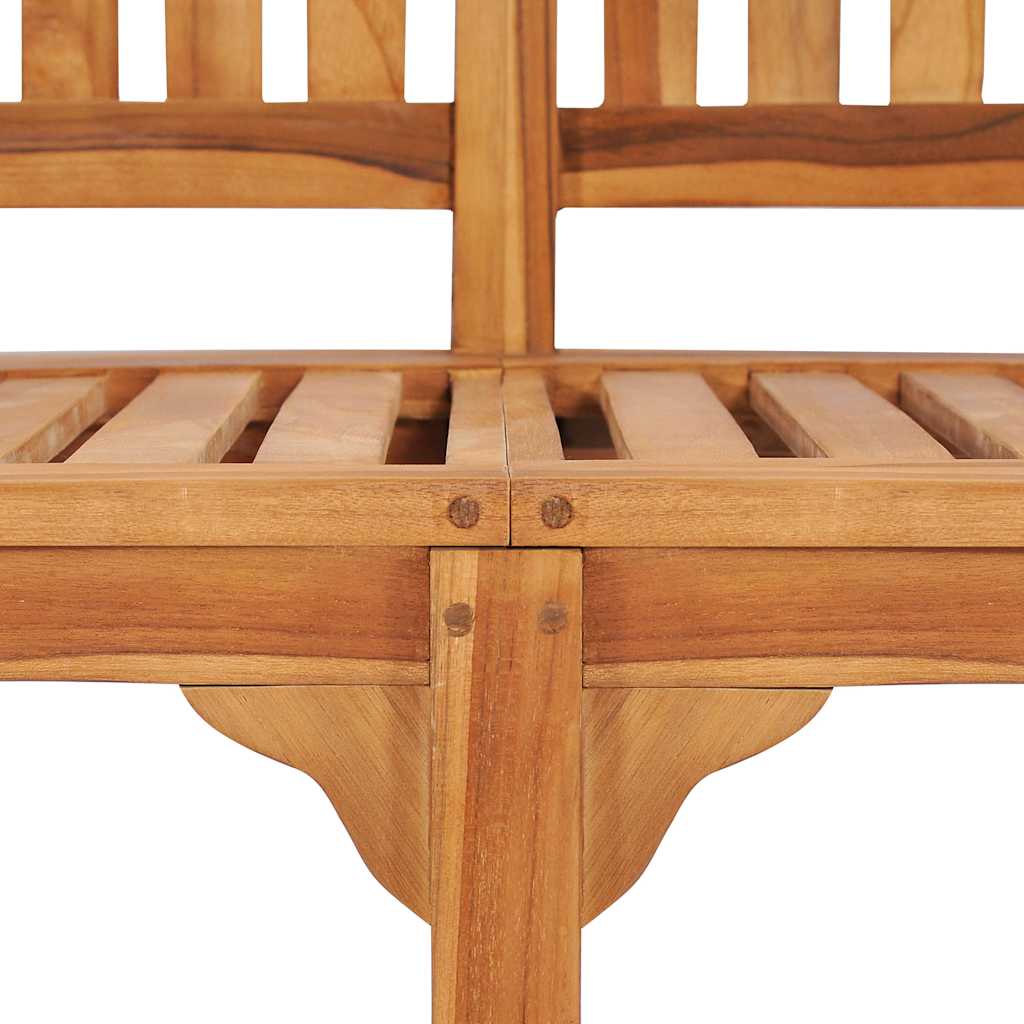 Trädgårdsbänk Trä Bananbänk 120 cm massiv teak